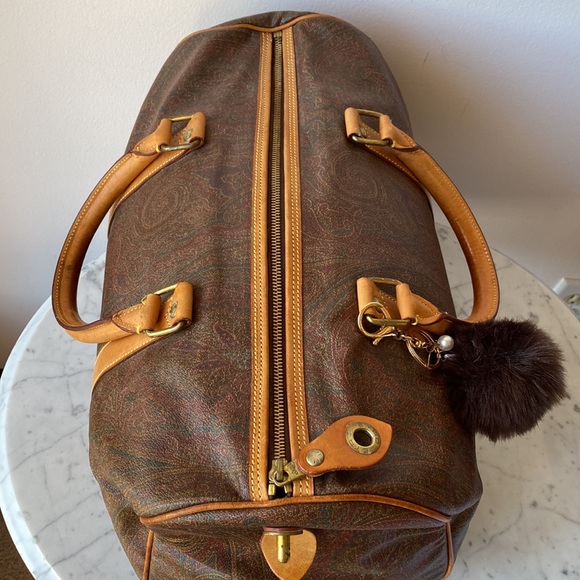 Authentic ETRO Milano Boston Bag Travel Tote Paisley Weekender - Picture 2 of 14